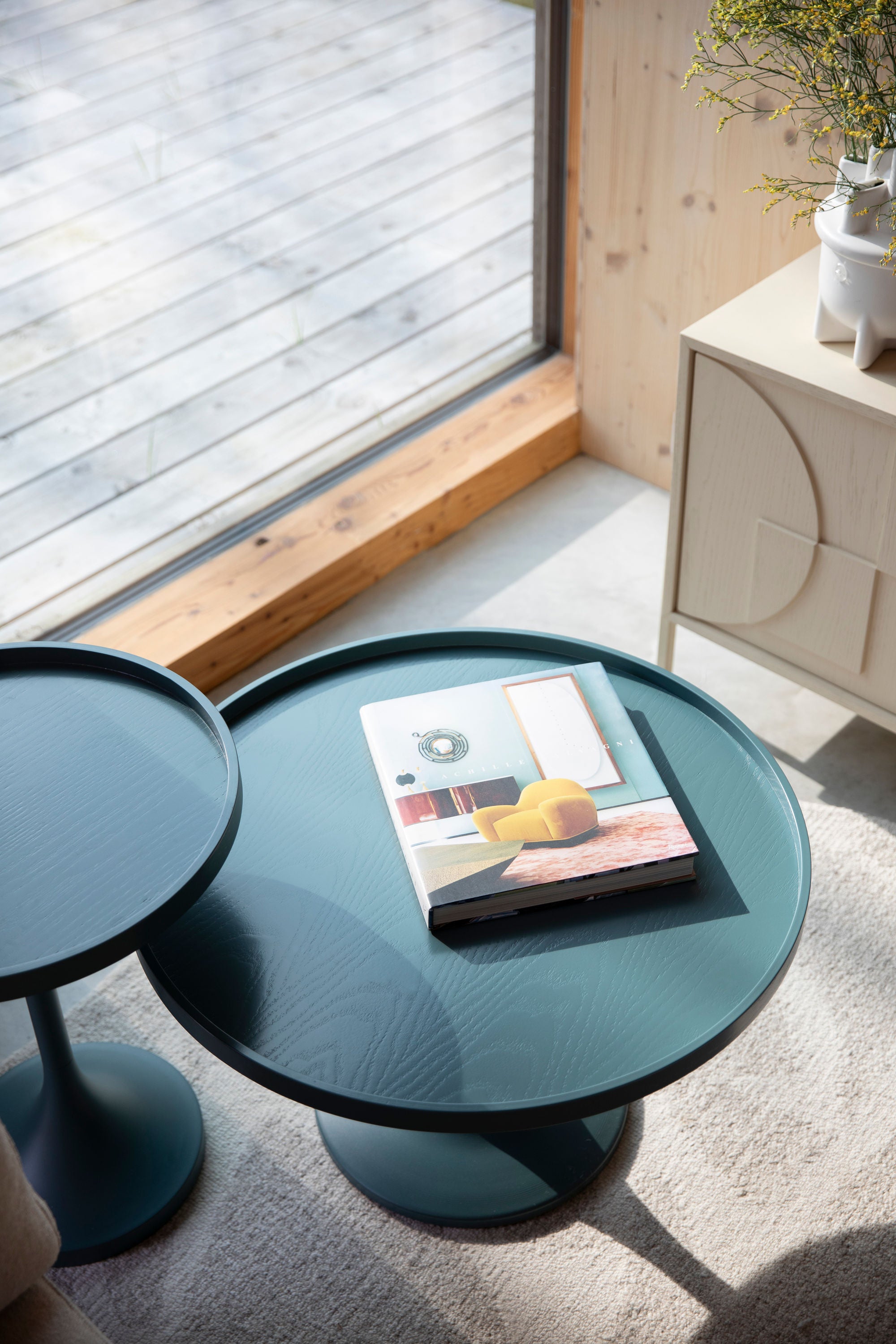 Zuiver Jason Blue Steel Round Coffee Table